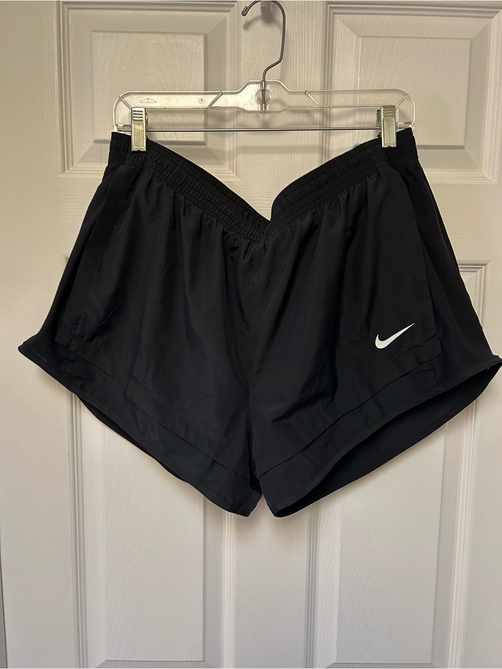 Nike Black Women's Athletic Short with White Swoosh